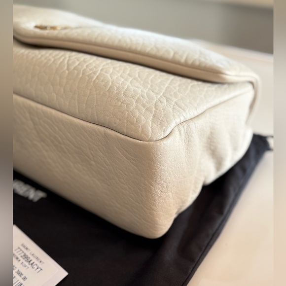 YVES SAINT LAURENT YSL LARGE CALYPSO LEATHER BAG CREMA SOFT NEW - Picture 12 of 16